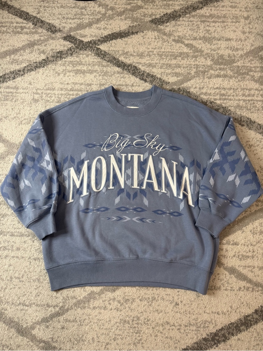 Abercrombie & Fitch soft a&f big sky Montana crew neck stitch size large